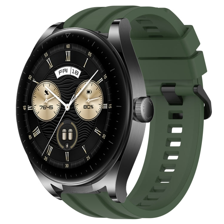For Huawei Watch GT3  46mm Long & Short Sports Solid Color Silicone Watch Band Set(Dark Green) - Watch Bands by PMC TechLife | Online Shopping South Africa | PMC TechLife