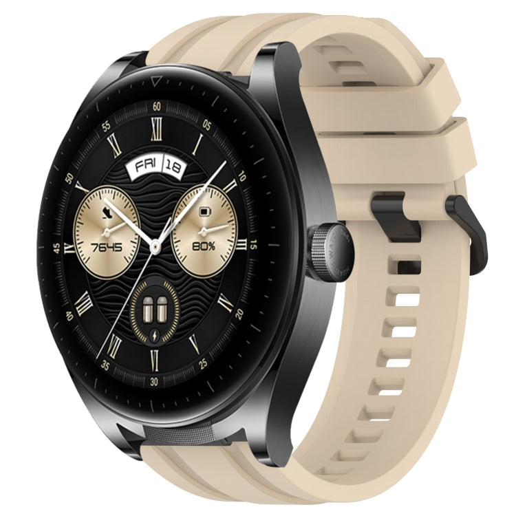 For Huawei Watch GT3  46mm Long & Short Sports Solid Color Silicone Watch Band Set(Khaki) - Watch Bands by PMC TechLife | Online Shopping South Africa | PMC TechLife