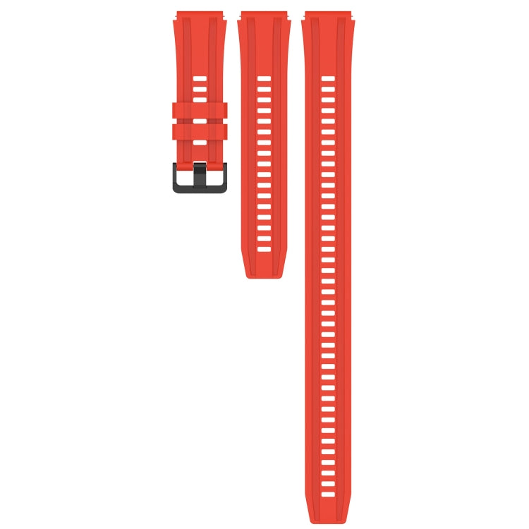 For Huawei Watch 3 Pro Long & Short Sports Solid Color Silicone Watch Band Set(Red) - Watch Bands by PMC TechLife | Online Shopping South Africa | PMC TechLife