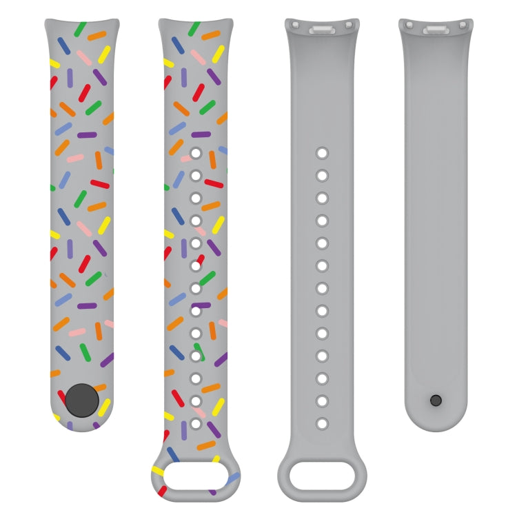 For Xiaomi Band 8 Sports Rainbow Dots Silicone Buckle Watch Band(Gray) - Watch Bands by PMC TechLife | Online Shopping South Africa | PMC TechLife | Buy Now Pay Later Mobicred