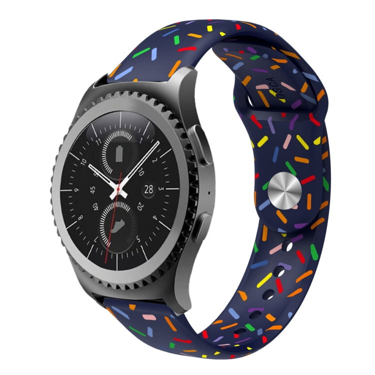 For Samsung Galaxy watch Active 40mm Sports Rainbow Dots Silicone Buckle Watch Band(Blue) - Watch Bands by PMC TechLife | Online Shopping South Africa | PMC TechLife
