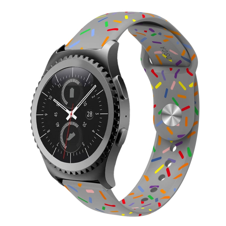 For Samsung Galaxy watch Active 40mm Sports Rainbow Dots Silicone Buckle Watch Band(Gray) - Watch Bands by PMC TechLife | Online Shopping South Africa | PMC TechLife