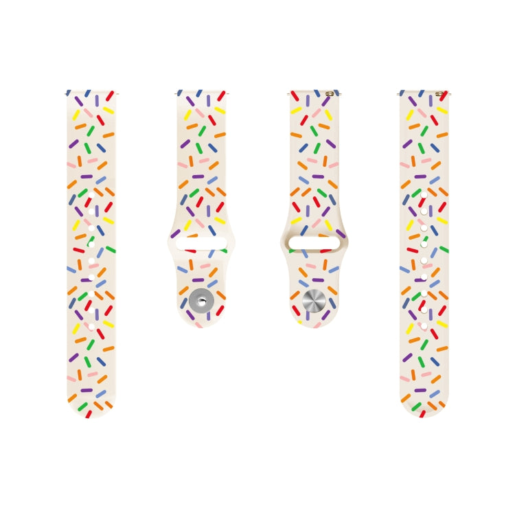 For Samsung Galaxy watch Active 40mm Sports Rainbow Dots Silicone Buckle Watch Band(Starlight Color) - Watch Bands by PMC TechLife | Online Shopping South Africa | PMC TechLife