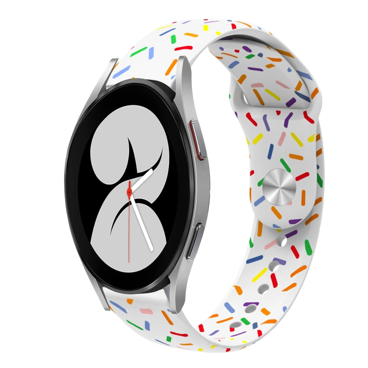 For Samsung Galaxy Gear Sport Sports Rainbow Dots Silicone Buckle Watch Band(White) - Watch Bands by PMC TechLife | Online Shopping South Africa | PMC TechLife