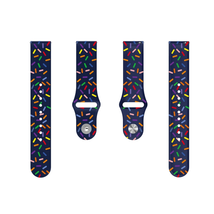 For Samsung Galaxy Gear Sport Sports Rainbow Dots Silicone Buckle Watch Band(Blue) - Watch Bands by PMC TechLife | Online Shopping South Africa | PMC TechLife