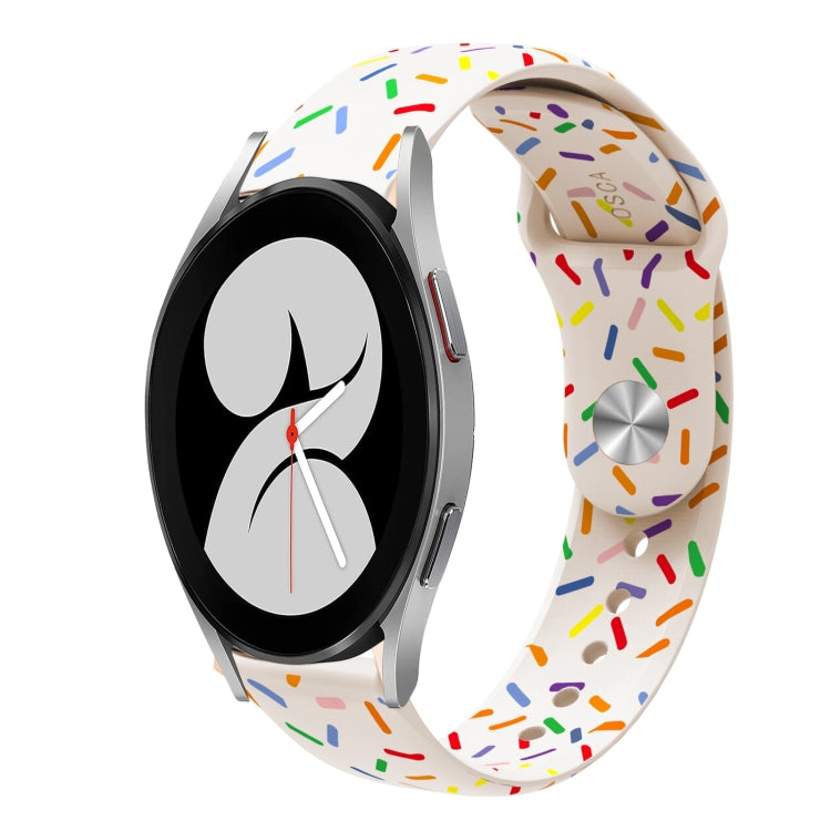 For Samsung Galaxy Gear Sport Sports Rainbow Dots Silicone Buckle Watch Band(Starlight Color) - Watch Bands by PMC TechLife | Online Shopping South Africa | PMC TechLife
