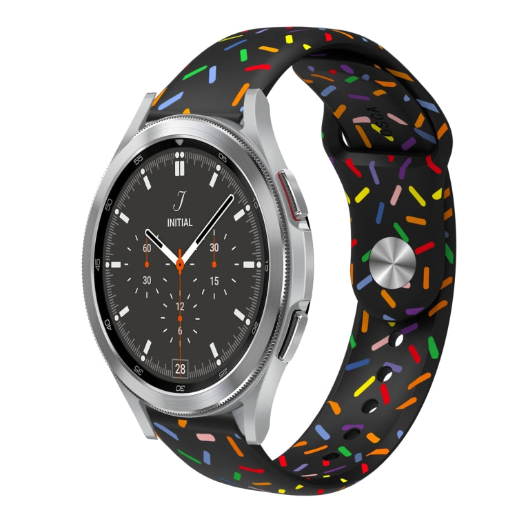 For Samsung Gear S2 Classic Sports Rainbow Dots Silicone Buckle Watch Band(Black) - Watch Bands by PMC TechLife | Online Shopping South Africa | PMC TechLife