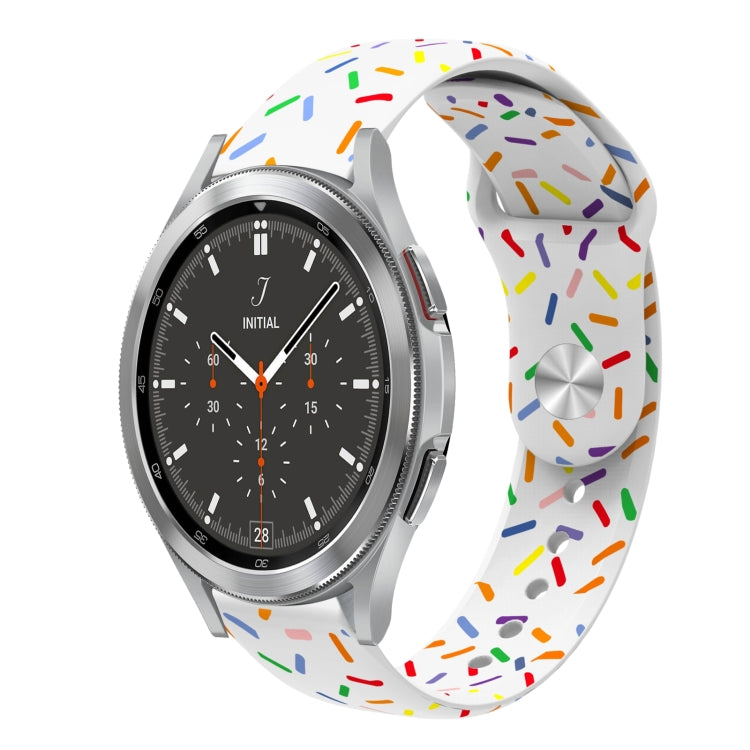 For Samsung Gear S2 Classic Sports Rainbow Dots Silicone Buckle Watch Band(White) - Watch Bands by PMC TechLife | Online Shopping South Africa | PMC TechLife