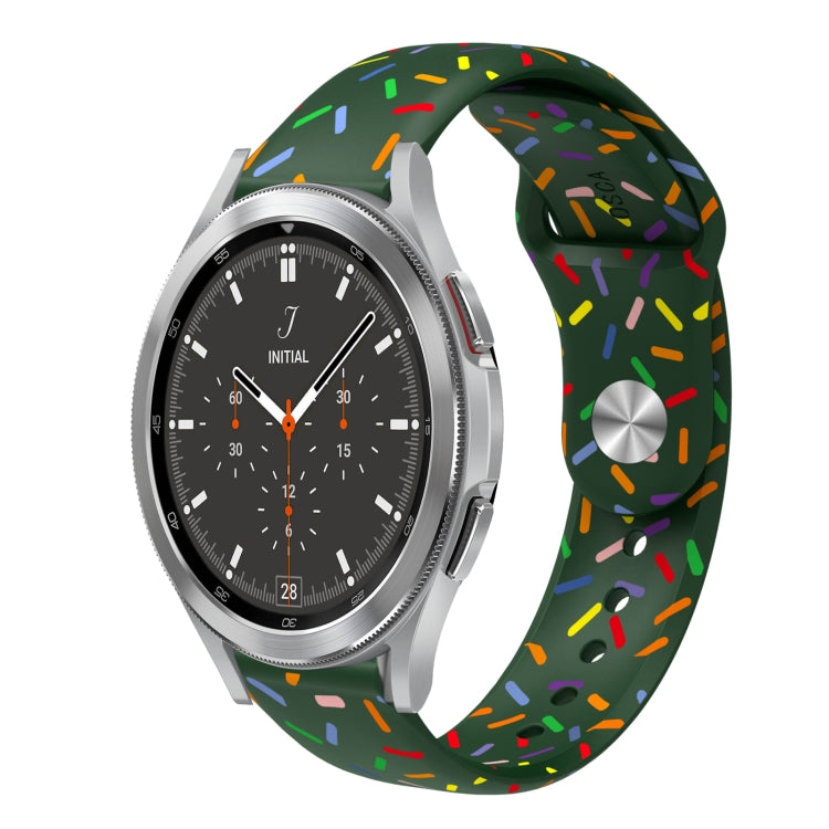 For Samsung Gear S2 Classic Sports Rainbow Dots Silicone Buckle Watch Band(Green) - Watch Bands by PMC TechLife | Online Shopping South Africa | PMC TechLife