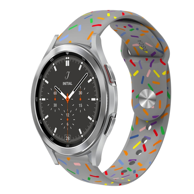 For Samsung Gear S2 Classic Sports Rainbow Dots Silicone Buckle Watch Band(Gray) - Watch Bands by PMC TechLife | Online Shopping South Africa | PMC TechLife