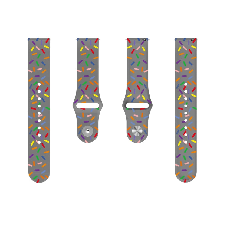 For Samsung Gear S2 Classic Sports Rainbow Dots Silicone Buckle Watch Band(Gray) - Watch Bands by PMC TechLife | Online Shopping South Africa | PMC TechLife
