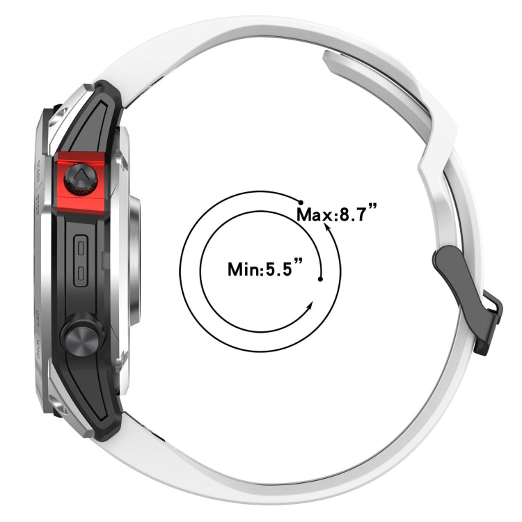 For Garmin Fenix 5S 20mm Two-Color Reverse Buckle Silicone Watch Band(Blue+Yellow) - Watch Bands by PMC TechLife | Online Shopping South Africa | PMC TechLife