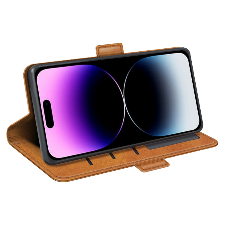 For iPhone 15 Pro Max Dual-side Magnetic Buckle Horizontal Flip Leather Phone Case(Yellow) - free shipping - PMC TechLife - Order now!