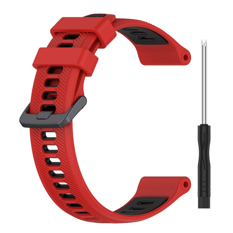 For Garmin Instinct 2 Sports Two-Color Silicone Watch Band(Red+Black) - Watch Bands by PMC TechLife | Online Shopping South Africa | PMC TechLife