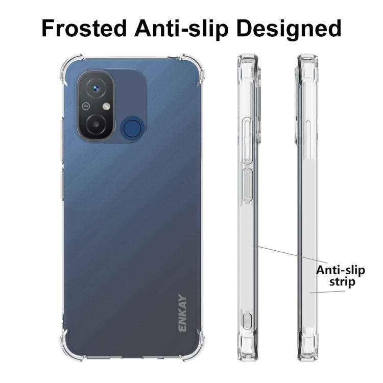 For Xiaomi Redmi 12C ENKAY Transparent TPU Shockproof Phone Case with Glass Film - free shipping - PMC TechLife - Order now!