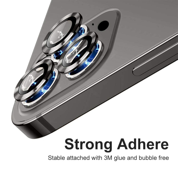 For iPhone 15 Pro / 15 Pro Max ENKAY 9H Rear Lens Aluminium Alloy Tempered Glass Film(Grey) - iPhone 15 Pro Max Tempered Glass by ENKAY | Online Shopping South Africa | PMC TechLife | Buy Now Pay Later Mobicred