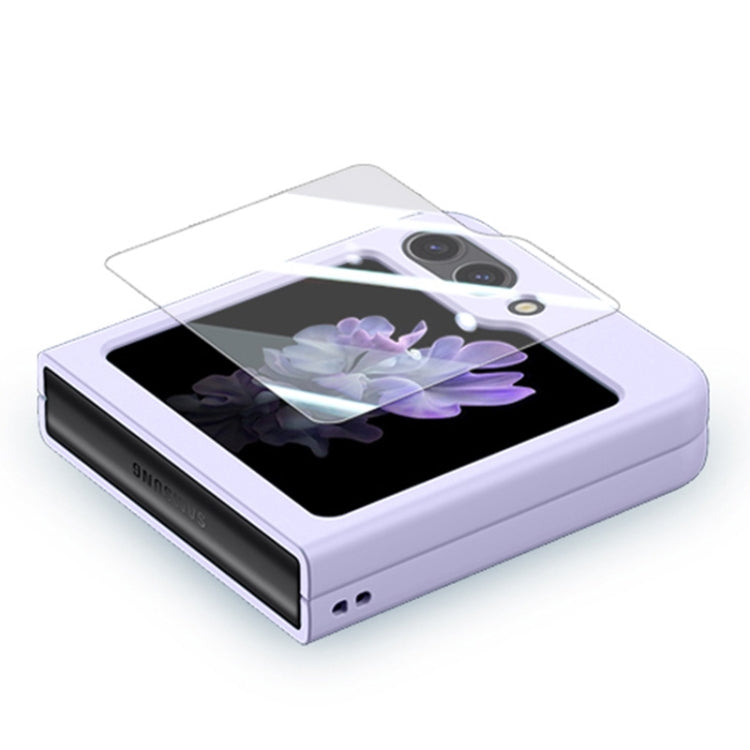 For Samsung Galaxy Z Flip5 JUNSUNMAY Smoothly PC + 9H Tempered Glass Protector Folding Phone Case(Navy Blue) - Galaxy Z Flip5 Cases by JUNSUNMAY | Online Shopping South Africa | PMC TechLife | Buy Now Pay Later Mobicred