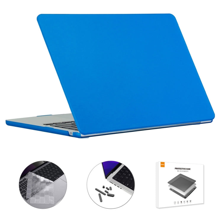 For MacBook Air 15.3 A2941 ENKAY EU Version 3 in 1 Matte Protective Case with TPU Keyboard Film & Anti-dust Plugs(Dark Blue) - MacBook Air Cases by ENKAY | Online Shopping South Africa | PMC TechLife | Buy Now Pay Later Mobicred