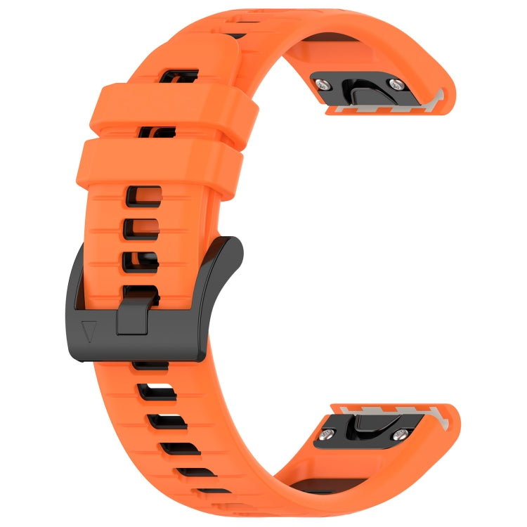 Compatible with Garmin MARQ Commander 22mm Sports Two-Color Silicone Watch Band(Orange+Black) - free shipping - PMC TechLife - Order now!