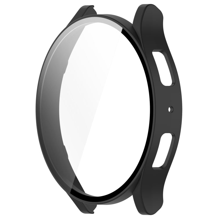 For Samsung Galaxy Watch6 40mm PC + Tempered Film Integrated Watch Protective Case(Black) - Watch Cases by PMC TechLife | Online Shopping South Africa | PMC TechLife | Buy Now Pay Later Mobicred