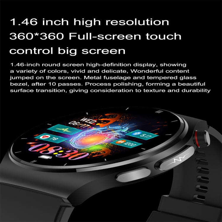 ET340 1.46 inch Color Screen Smart Silicone Strap Watch,Support Blood Oxygen / Blood Glucose / Uric Acid Measurement / Blood Lipid Monitoring(Red) - Smart Watches by PMC TechLife | Online Shopping South Africa | PMC TechLife | Buy Now Pay Later Mobicred