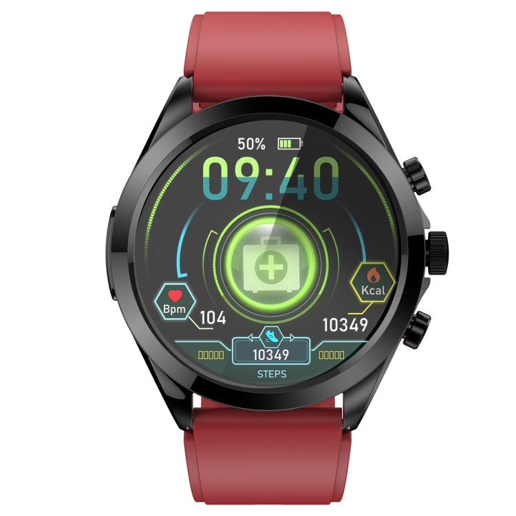 ET440 1.39 inch Color Screen Smart Silicone Strap Watch,Support Heart Rate / Blood Pressure / Blood Oxygen / Blood Glucose Monitoring(Red) - Smart Watches by PMC TechLife | Online Shopping South Africa | PMC TechLife | Buy Now Pay Later Mobicred