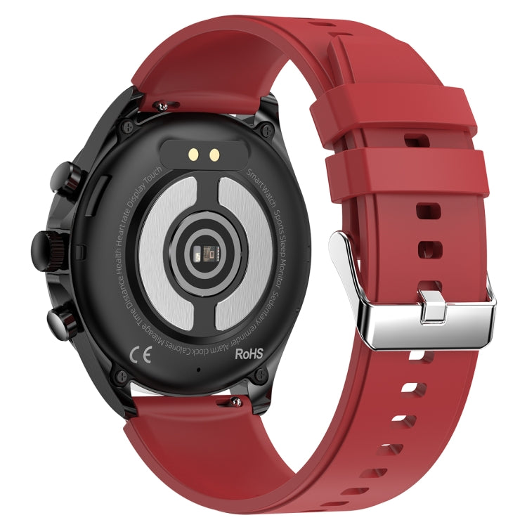 ET440 1.39 inch Color Screen Smart Silicone Strap Watch,Support Heart Rate / Blood Pressure / Blood Oxygen / Blood Glucose Monitoring(Red) - Smart Watches by PMC TechLife | Online Shopping South Africa | PMC TechLife | Buy Now Pay Later Mobicred