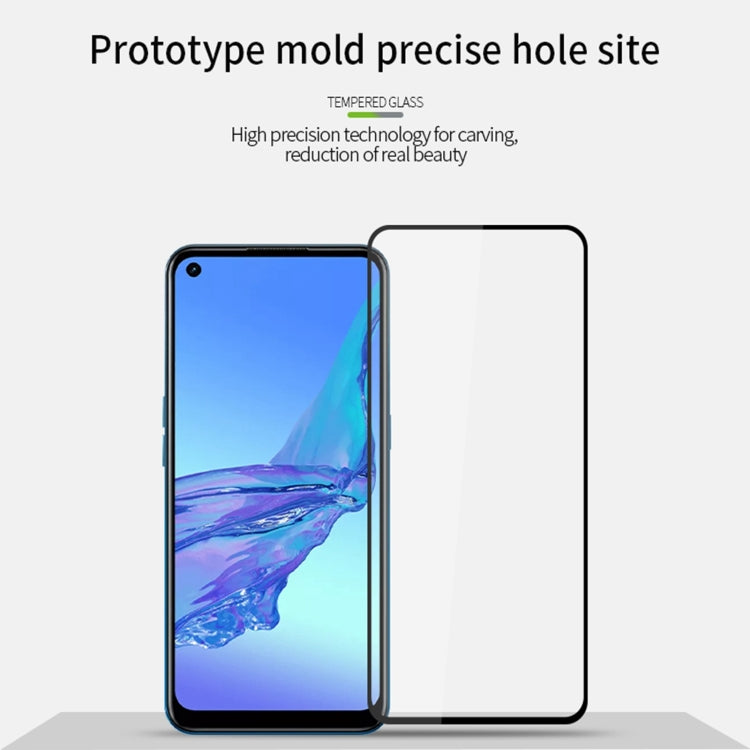 For OPPO Reno9 A PINWUYO 9H 2.5D Full Screen Tempered Glass Film(Black) - OPPO Tempered Glass by PINWUYO | Online Shopping South Africa | PMC TechLife | Buy Now Pay Later Mobicred