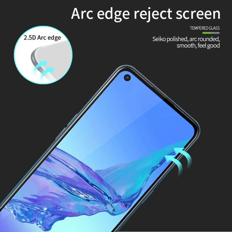 For OPPO Reno9 A PINWUYO 9H 2.5D Full Screen Tempered Glass Film(Black) - OPPO Tempered Glass by PINWUYO | Online Shopping South Africa | PMC TechLife | Buy Now Pay Later Mobicred