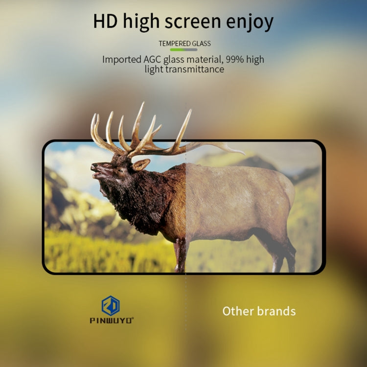 For OPPO Reno9 A PINWUYO 9H 2.5D Full Screen Tempered Glass Film(Black) - OPPO Tempered Glass by PINWUYO | Online Shopping South Africa | PMC TechLife | Buy Now Pay Later Mobicred