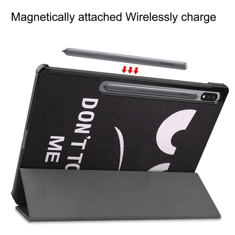 For Samsung Galaxy Tab S9+ JUNSUNMAY Custer Painted 3-Fold Stand Leather Smart Tablet Case(Big Eye) - free shipping - PMC TechLife - Order now!