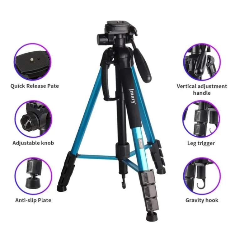 JMARY KP2264 Portable Detachable Tripod Mobile Phone SLR Camera Aluminium Alloy Stand(Black) - free shipping - PMC TechLife - Order now!