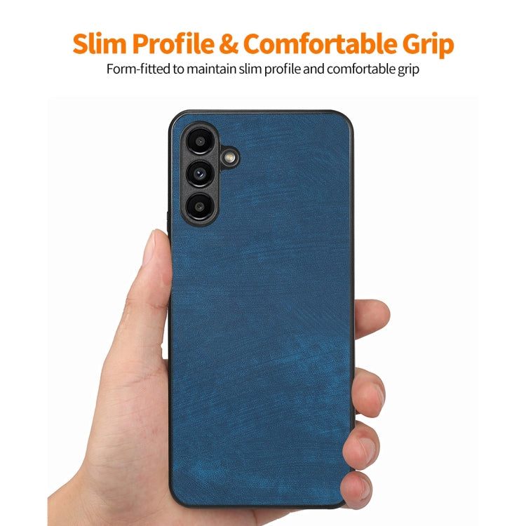 For Samsung Galaxy A34 5G ENKAY Retro Leather Skin PC Phone Case with High Aluminum-silicon Glass Film(Black) - free shipping - PMC TechLife - Order now!