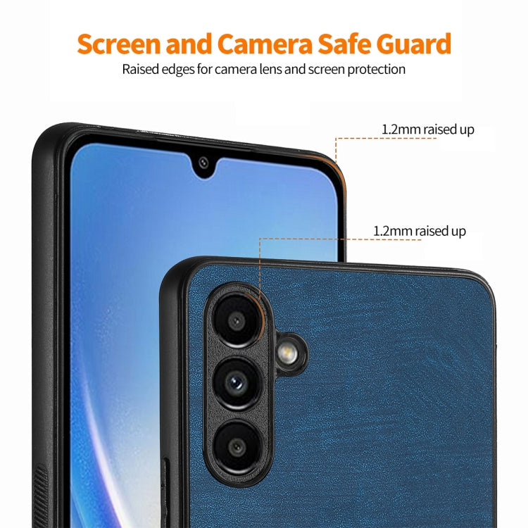 For Samsung Galaxy A34 5G ENKAY Retro Leather Skin PC Phone Case with High Aluminum-silicon Glass Film(Black) - free shipping - PMC TechLife - Order now!