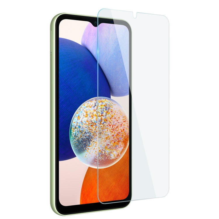 For Samsung Galaxy A14 4G / 5G NORTHJO Transparent TPU Phone Case with Tempered Glass Film(Transparent) - Galaxy Phone Cases by NORTHJO | Online Shopping South Africa | PMC TechLife | Buy Now Pay Later Mobicred
