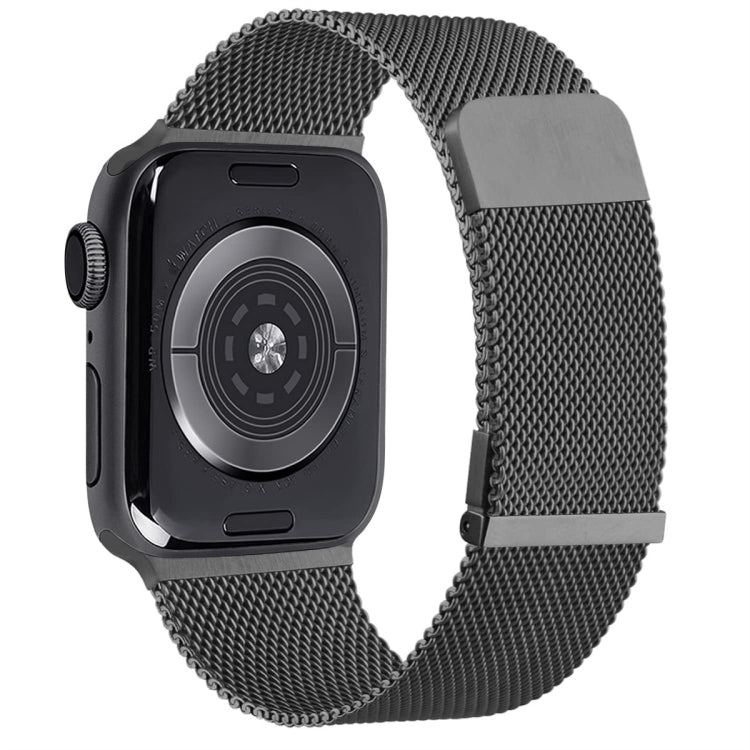 For Apple Watch 4 44mm Milan Double Magnetic Steel Mesh Watch Band(Gray) - Watch Bands by PMC TechLife | Online Shopping South Africa | PMC TechLife