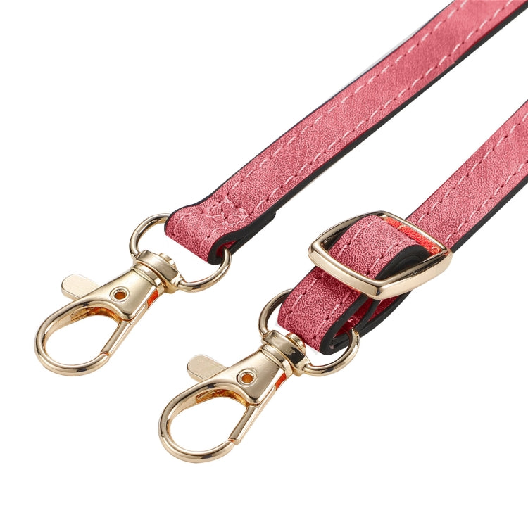 For iPhone 14 Pro Max Geometric Zipper Wallet Side Buckle Leather Phone Case with Crossbody Lanyard(Pink) - iPhone 14 Pro Max Cases by PMC TechLife | Online Shopping South Africa | PMC TechLife | Buy Now Pay Later Mobicred