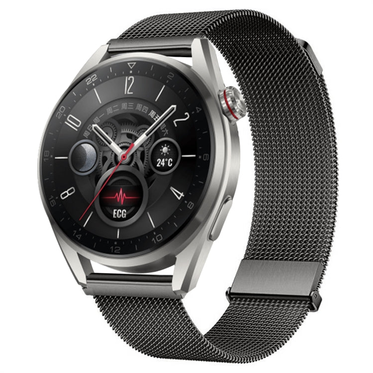 For Huawei Watch3 Pro New Milan Double Magnetic Steel Mesh Watch Band(Gray) - Watch Bands by PMC TechLife | Online Shopping South Africa | PMC TechLife | Buy Now Pay Later Mobicred