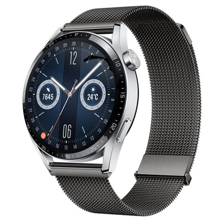 For Huawei Watch GT3 46mm Milan Double Magnetic Steel Mesh Watch Band(Gray) - Watch Bands by PMC TechLife | Online Shopping South Africa | PMC TechLife