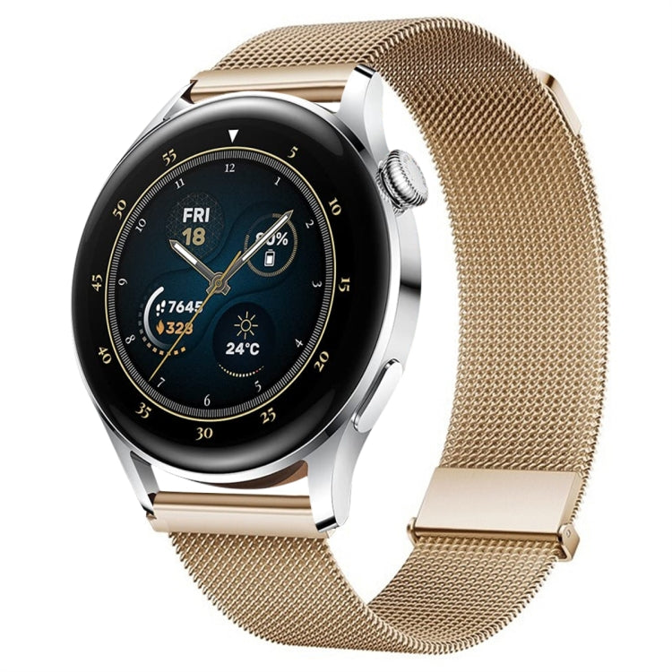 For Huawei Watch3 / Watch3 Pro Milan Double Magnetic Steel Mesh Watch Band(Rose Gold) - Watch Bands by PMC TechLife | Online Shopping South Africa | PMC TechLife