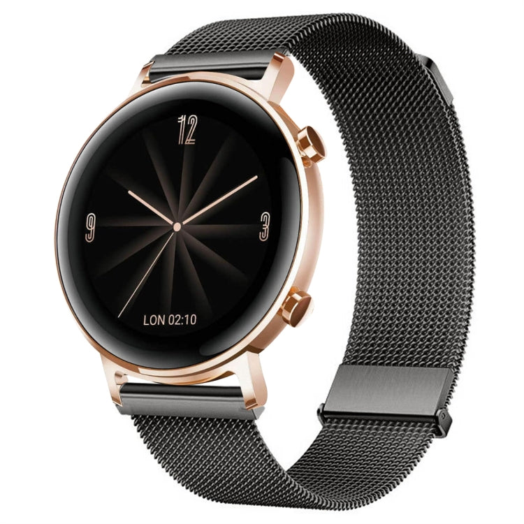 For Huawei Watch GT 2e / GT 42mm/46mm Milan Double Magnetic Steel Mesh Watch Band(Gray) - Watch Bands by PMC TechLife | Online Shopping South Africa | PMC TechLife