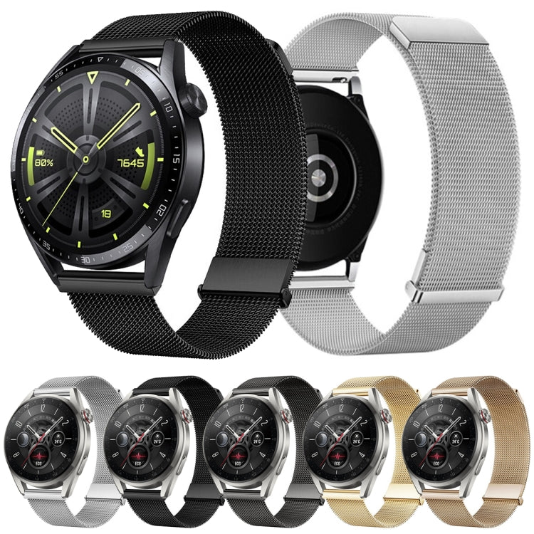 For Honor Watch GS Pro Milan Double Magnetic Steel Mesh Watch Band(Silver) - Watch Bands by PMC TechLife | Online Shopping South Africa | PMC TechLife
