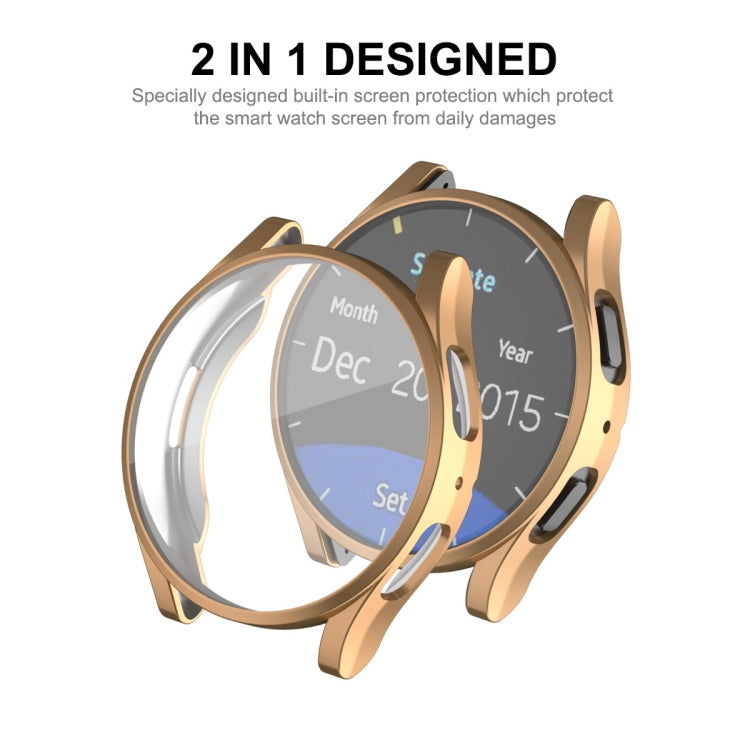 For Samsung Galaxy Watch6 44mm ENKAY Hat-Prince Full Coverage Electroplated Soft TPU Case with Screen Protection(Black) - Watch Cases by ENKAY | Online Shopping South Africa | PMC TechLife