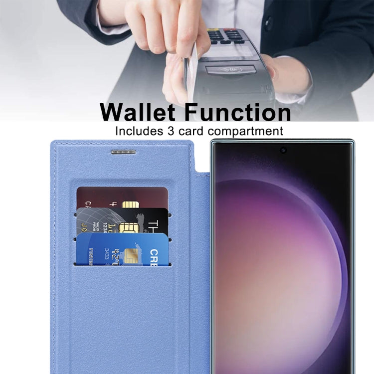 For Samsung Galaxy S24 Ultra 5G Shield MagSafe RFID Anti-theft Rhombus Leather Phone Case(Blue) - free shipping - PMC TechLife - Order now!