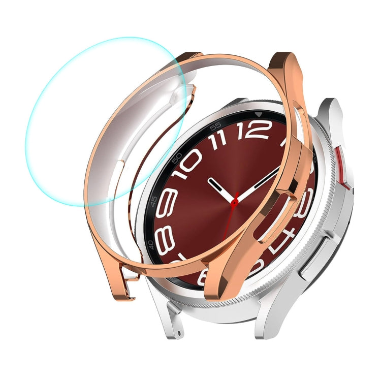 For Samsung Galaxy Watch6 Classic 43mm ENKAY Hat-Prince Electroplated Soft TPU Case + 0.2mm 9H Glass Screen Protector(Rose Gold) - free shipping - PMC TechLife - Order now!