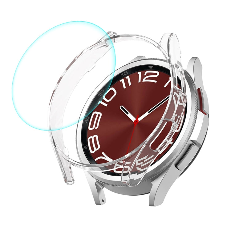 For Samsung Galaxy Watch6 Classic 47mm ENKAY Hat-Prince Electroplated Hard PC Case + 0.2mm 9H Glass Screen Protector(Transparent) - Watch Cases by ENKAY | Online Shopping South Africa | PMC TechLife | Buy Now Pay Later Mobicred