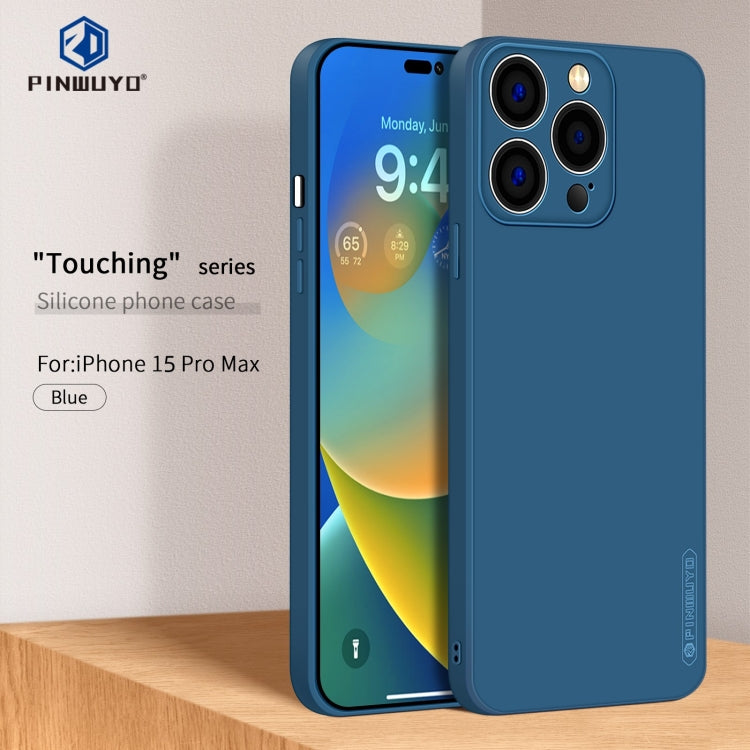 For iPhone 15 Pro Max PINWUYO Sense Series Liquid Silicone TPU Phone Case(Blue) - free shipping - PMC TechLife - Order now!