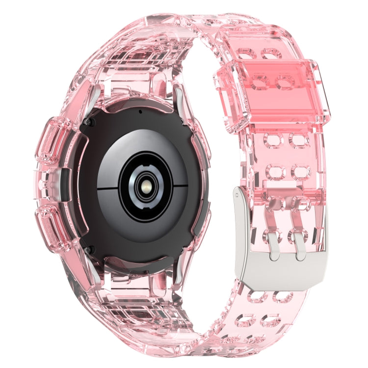 For Samsung Galaxy Watch6 44mm TPU Integrated Silicone Watch Band(Transparent Pink) - free shipping - PMC TechLife - Order now!