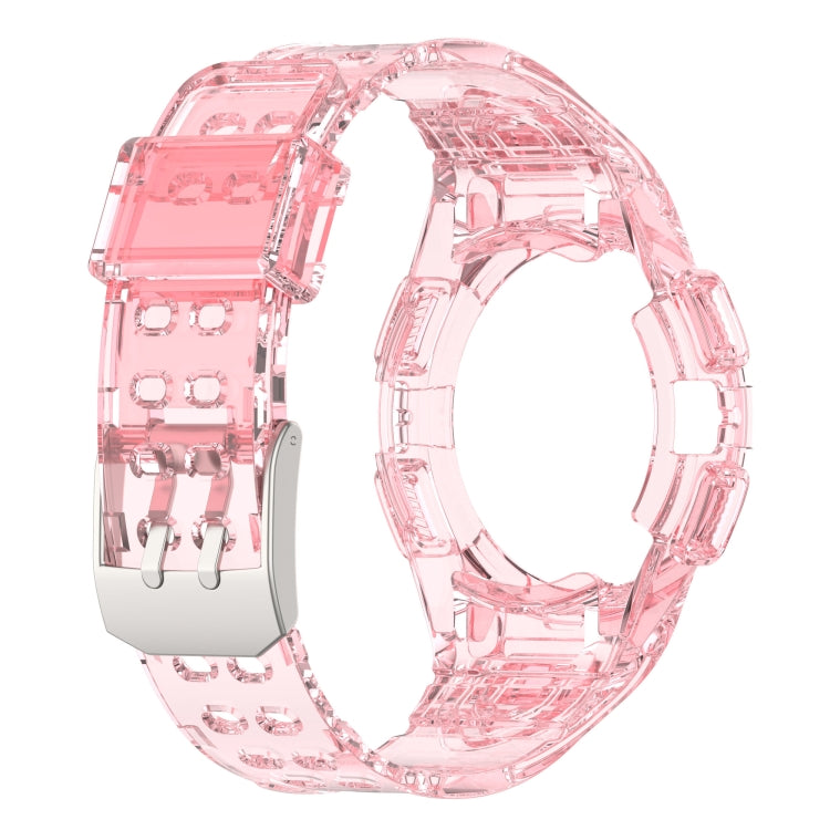 For Samsung Galaxy Watch6 44mm TPU Integrated Silicone Watch Band(Transparent Pink) - free shipping - PMC TechLife - Order now!