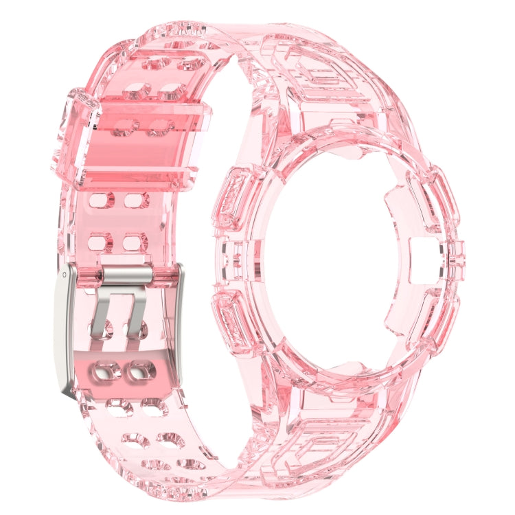 For Samsung Galaxy Watch6 44mm TPU Integrated Silicone Watch Band(Transparent Pink) - free shipping - PMC TechLife - Order now!